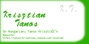 krisztian tanos business card